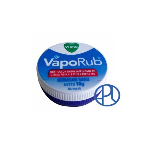 VICKS VAPORUB 10GR BALSEM HANGAT PANAS FLU DEMAM BATUK SESAK NAFAS