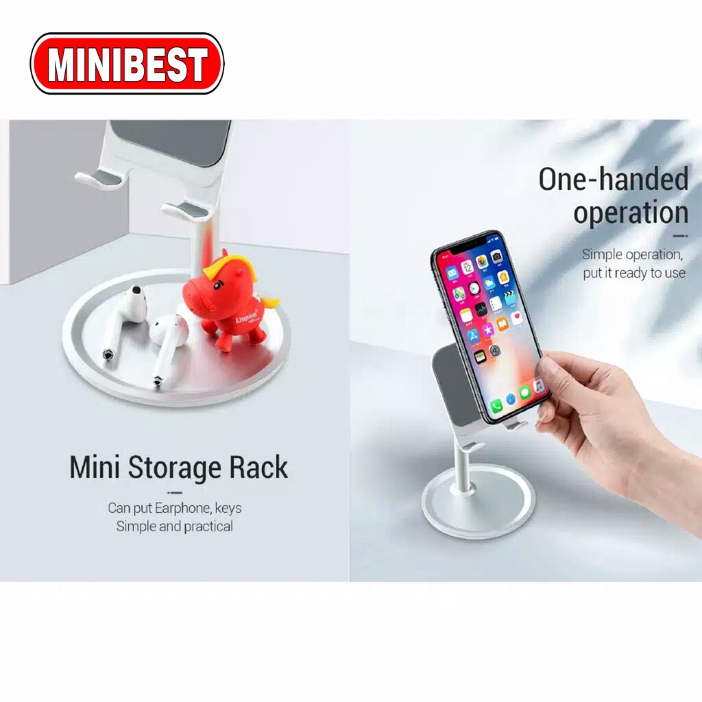 Tablet Phone Holder Cell Desk Muiti angle Free Adjustment Telescopic Braket Aluminium Alloy Folding