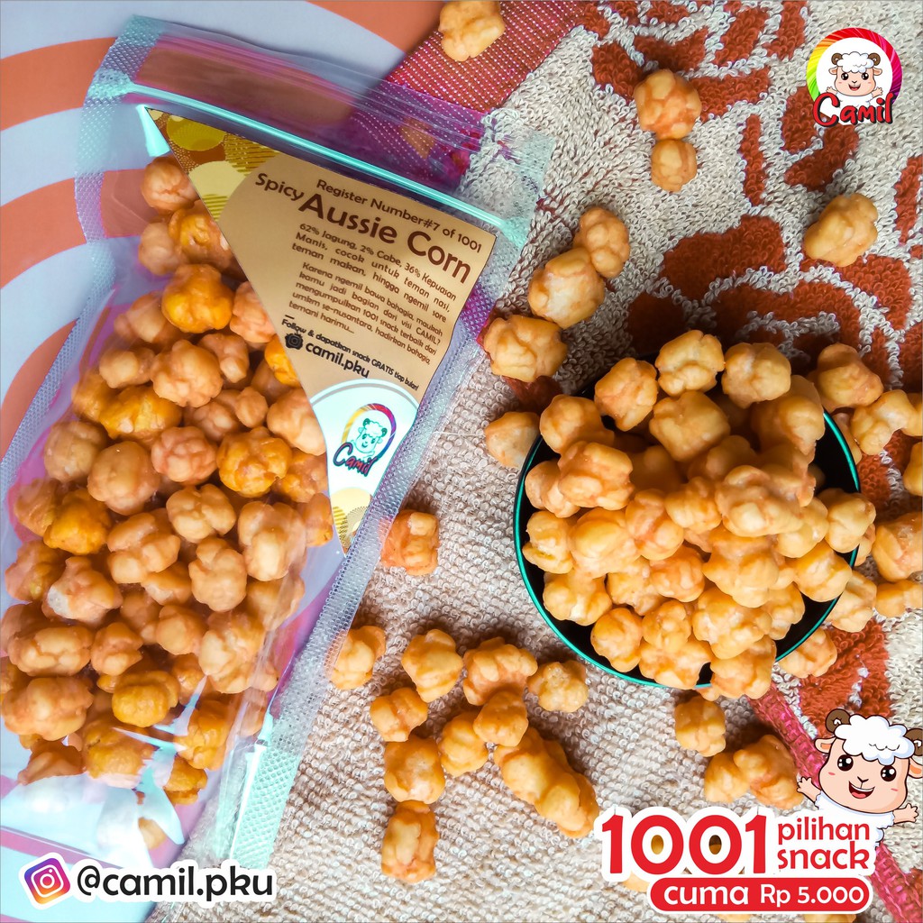 

[CAMIL REG.0007] SPICY AUSSIE CORN , CEMILAN / SNACK JAGUNG AUSTRALIA