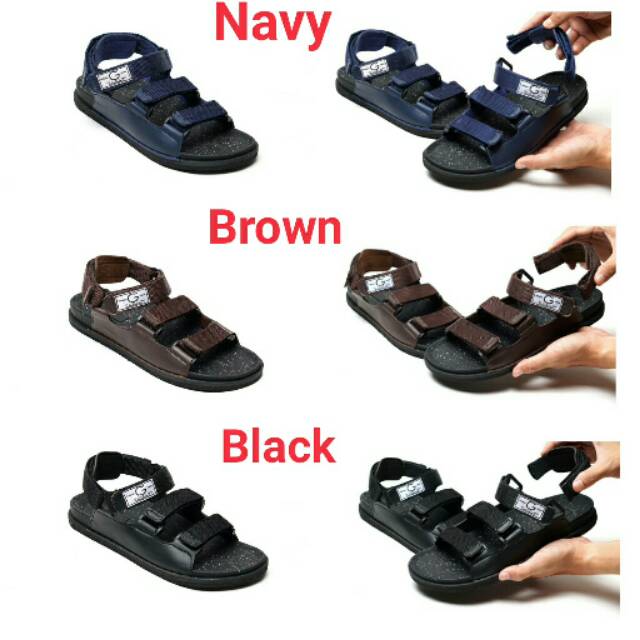 (COD)Sandal Gunung &amp; Adventure Hiking Triple Flexible Strap / Sendal Tali Pria Unisex | FQU-SGU-0001