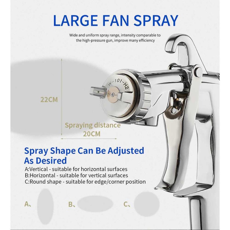 Spray Gun Tabung Atas Pneumatic Alat Semprot Cat Airbrush 1.0mm