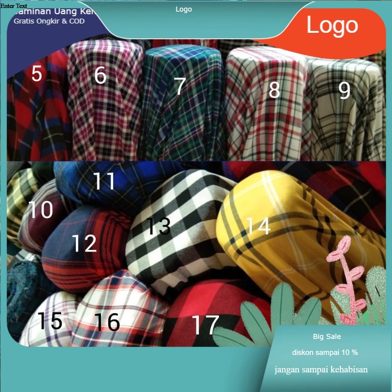 kain flanel / bahan flanel /Terbaru