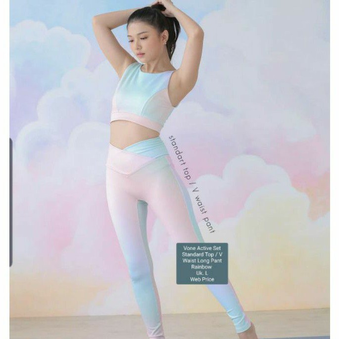 [READY NEW] VONE ACTIVE SET MUJIGAE IN PARIS RAINBOW L WITH TAG WEB PRICE