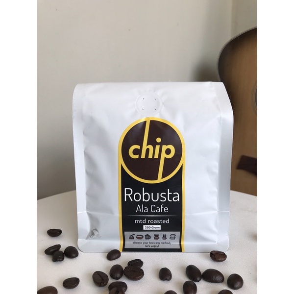 

Roastbean Robusta Chip Ala Cafe 250 Gram