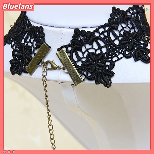 Bluelans Women Retro Gothic Black Chokers Lace Hollow Chain Collar Fashion Necklace