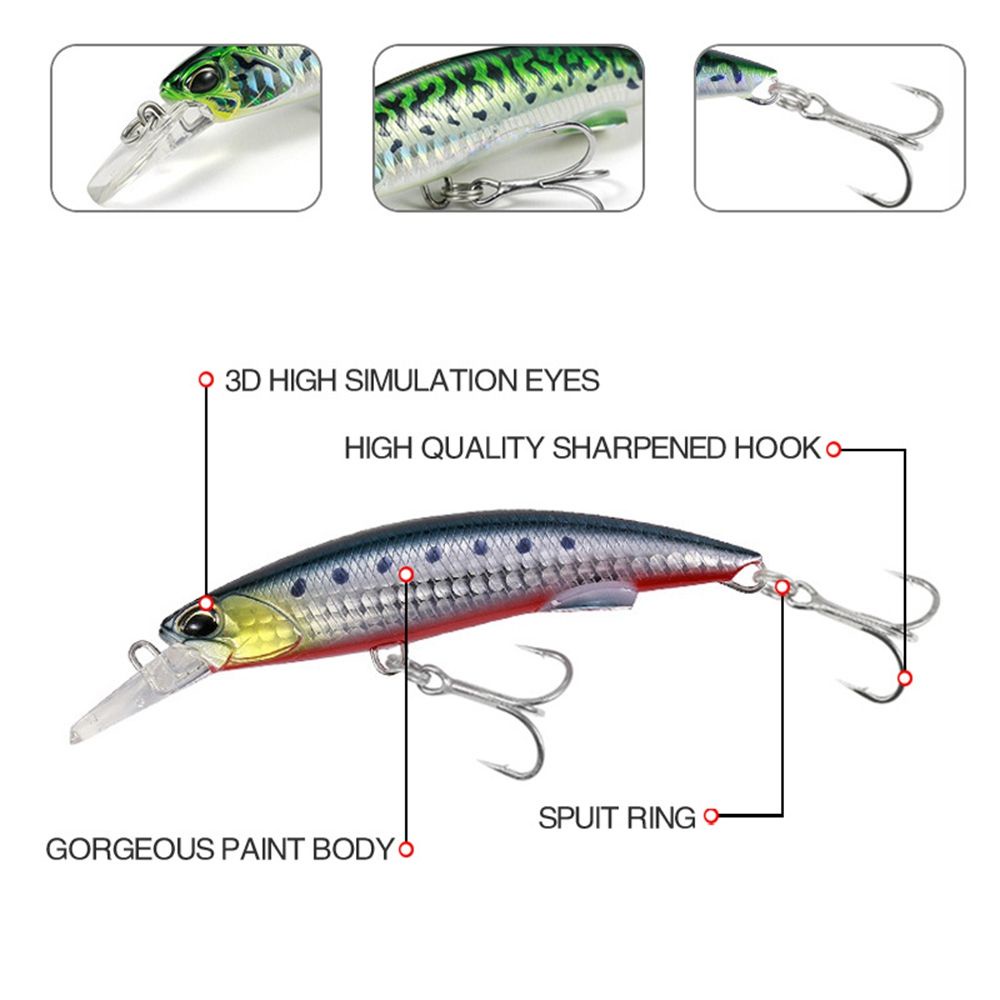 WONDERFUL Multicolor Sinking Minnow Baits Outdoor Minnow Lures Fish Hooks Crankbaits Tackle 92mm/40g Useful Winter Fishing Long Casting Lure