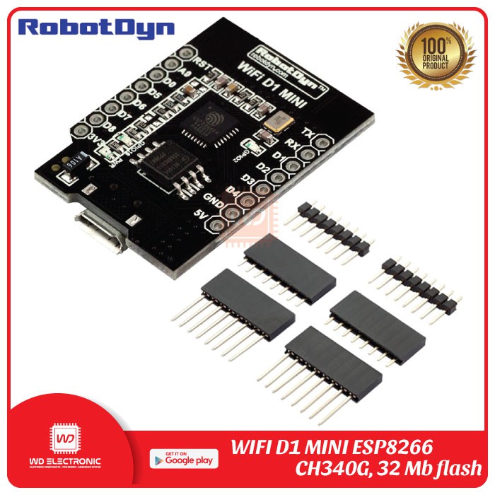 RobotDyn WIFI D1 Mini ESP8266 CH340G 16MB 32MB like Wemos D1 Mini CH340G