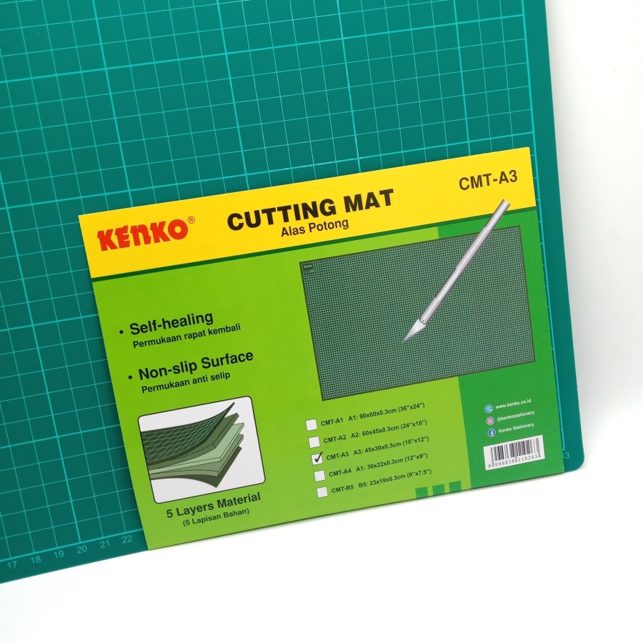 

Kenko Cutting Mat A3 CMT-A3 / Alas Potong Cutter kenko / cutting mat A3 45x30cm kenko