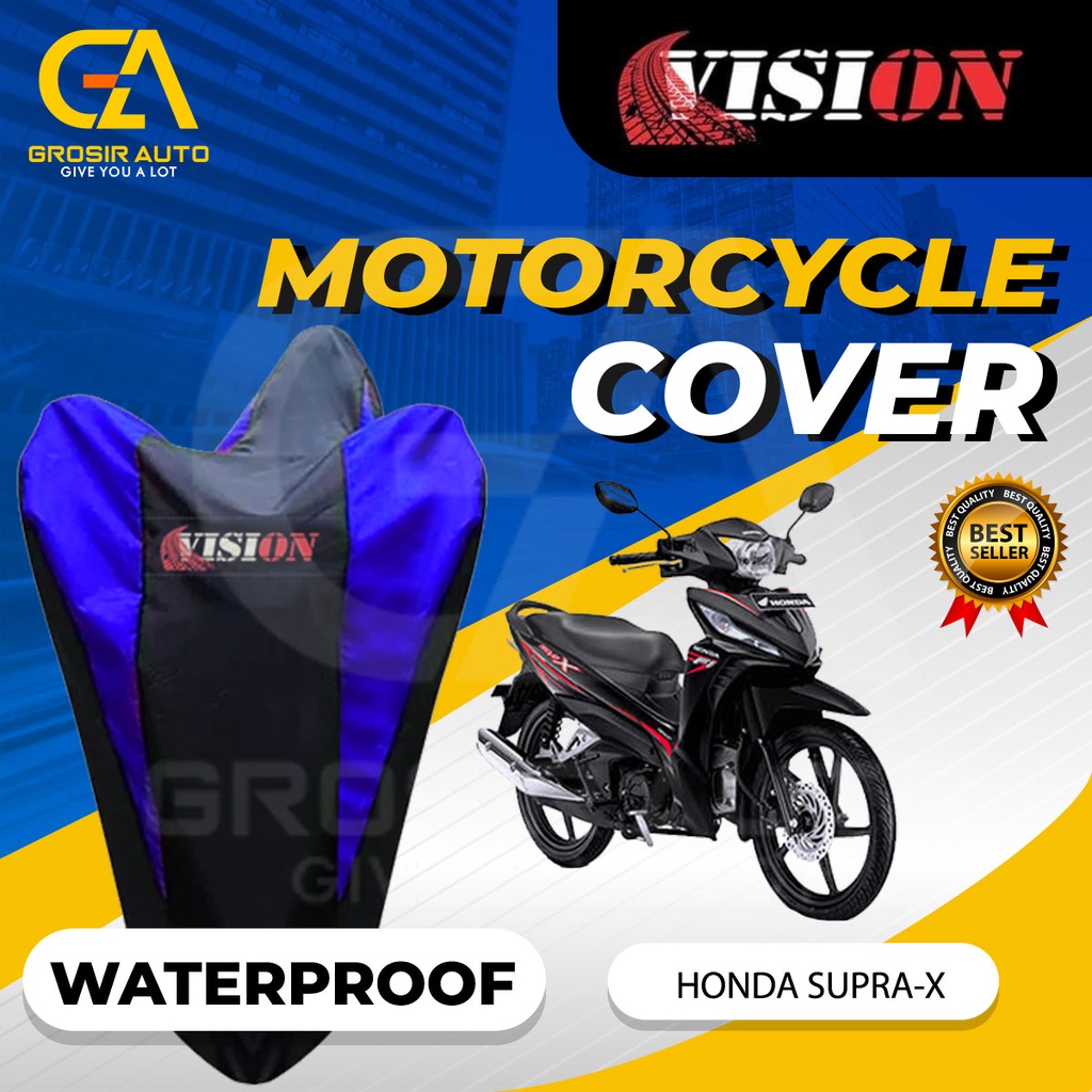 Sarung Motor SUPRA X Antiair Vision / Cover Selimut Penutup Sarung Mantel Motor Vision