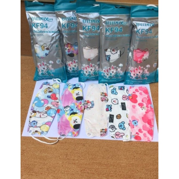 masker anak bts kf94 utama isi 10 pcs