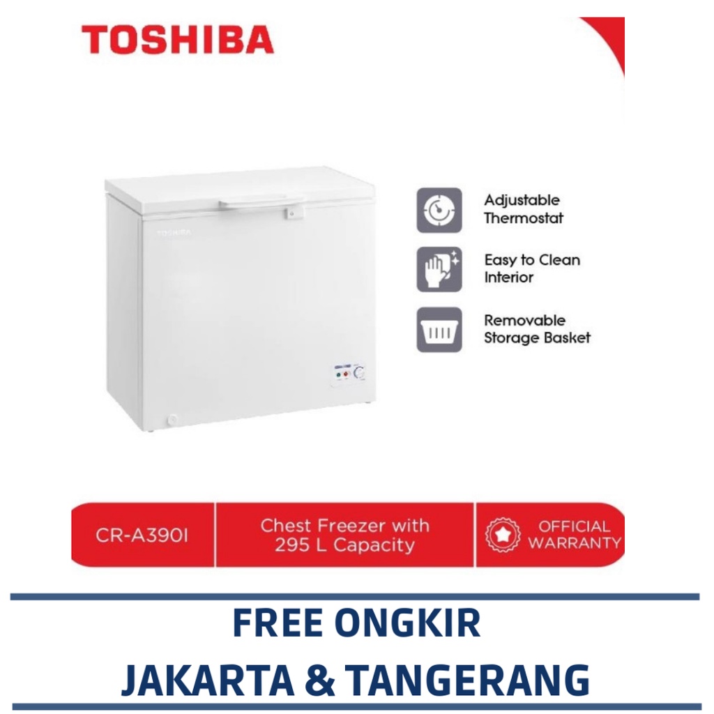 TOSHIBA CR-A390I CHEST FREEZER TOSHIBA 290 LITER