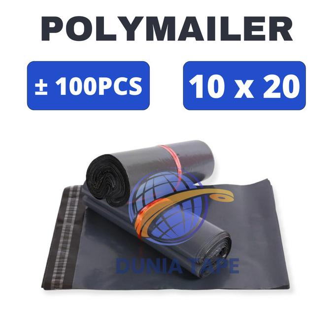 

PLASTIK POLYMAILER 10x20 Packaging Kantong Packing Online Shop 100PCS