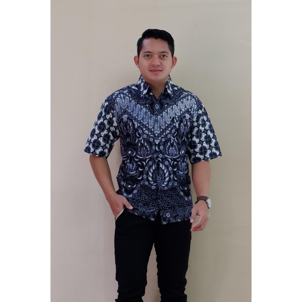 12 MOTIF BATIK PRIA TERBARU S M L XL XXL MBAJU kemeja BSO OFFICIAL ORIGINAL  PENDEK PREMIUM