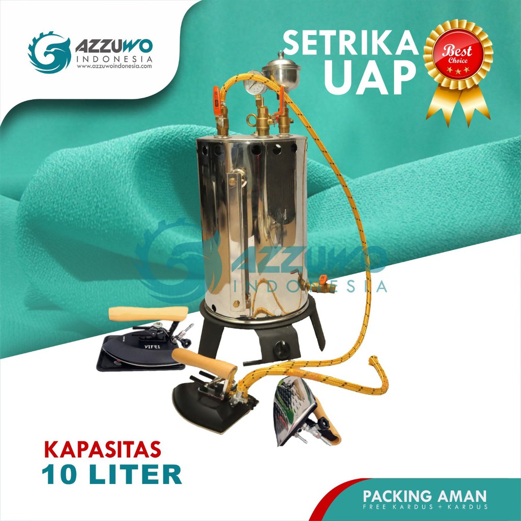 Setrika Uap Laundry Gas Boiler 10 liter GRATIS ONGKIR 