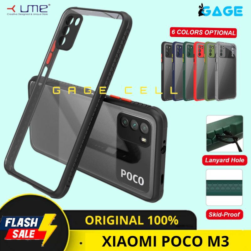 ORIGINAL ✅ SOFTCASE CASE HYBRID FUZE CRYSTAL XIAOMI POCO M3 - CASING HARDCASE POCO M3 BACK COVER