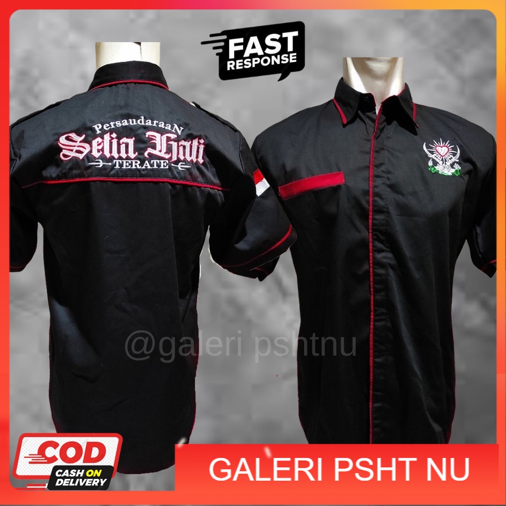 KEMEJA TEMU ROSE - KEMEJA PSHT BORDIR - KEMEJA PSHT BORDIR TERBARU- KEMEJA PSHT- HEM PSHT- BAJU PSHT