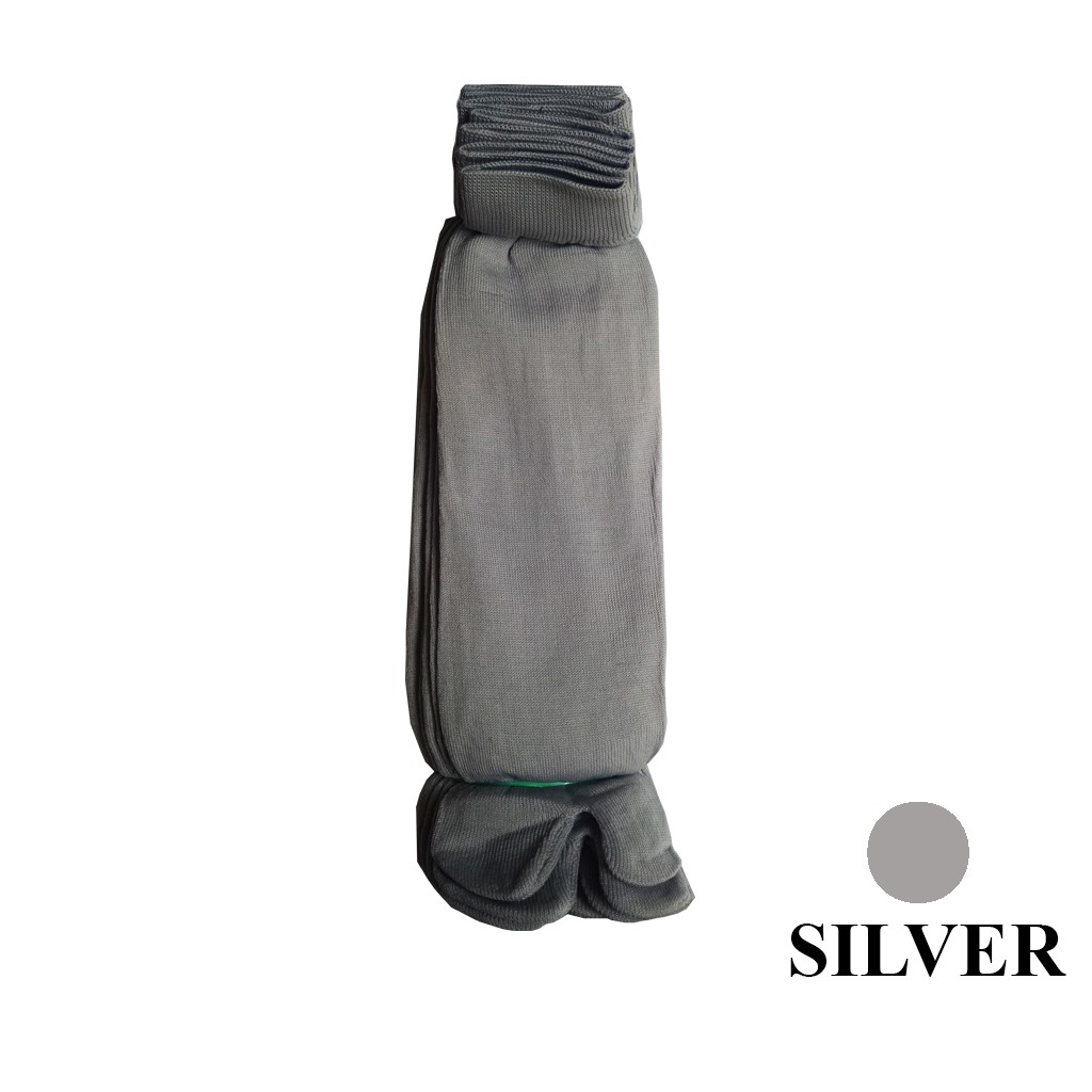 Kaos Kaki Jari Jempol Polos Varian Warna Lusinan-SILVER