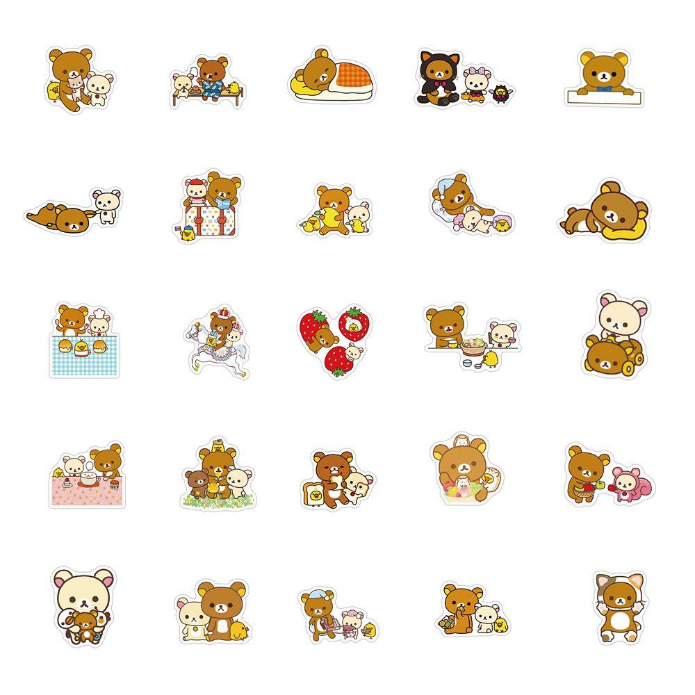 Quinton Stiker Motif Kartun Beruang Anti Air Untuk Dekorasi Laptop / Koper / Handphone