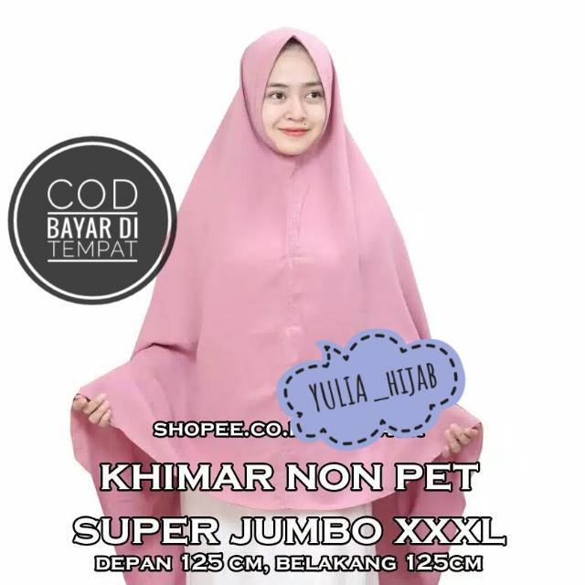 (1kg=5pcs) ROSELLY NON PET SUPER JUMBO XXXL HIJAB JILBAB KHIMAR INSTANT