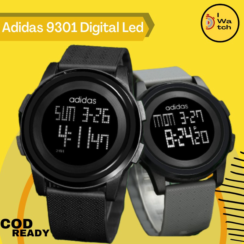 Jam Tangan Pria Cowok Adidas 9301 Casual Digital Led Ready Stok