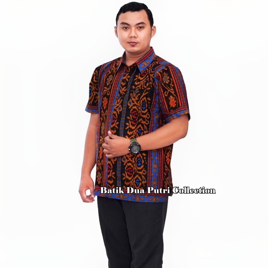 Batik Wanita Atasan Dres Kemeja Batik Motif Songket Print By Batik Dua Putri Collection