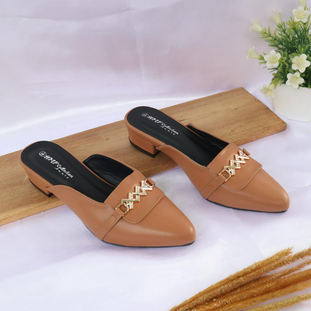 HMF Viyury Sepatu Heels Mules Wanita 3 cm MT14