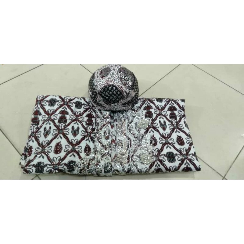 KAIN JARIK COUPLE DAN BLANGKON | SET KAIN BATIK JARIK