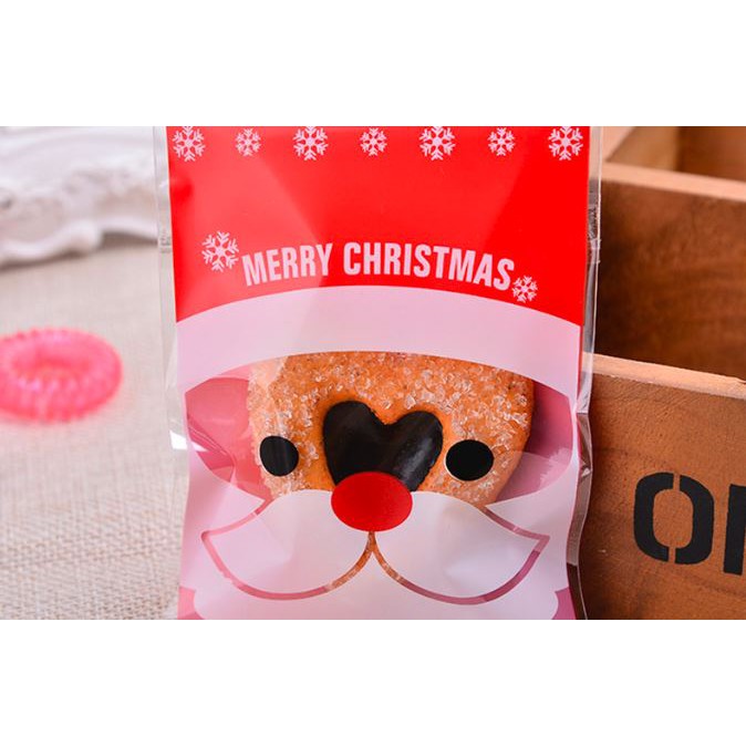 

Plastik Fancy Cookies - Kue - Permen Accessories Santa Red 8x10