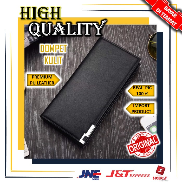 Dompet Panjang Tipis  Pria Cowok Kulit Import Dompet Pria Wanita Import 678