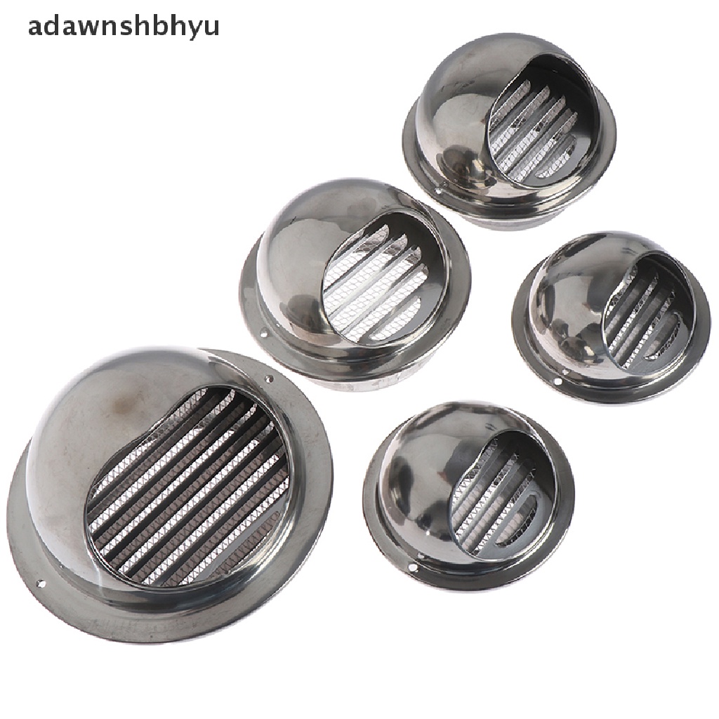 Adawnshbhyu Stainless Steel Wall Air Vent Ducting Ventilasi Exhaust Grille Penutup Outlet