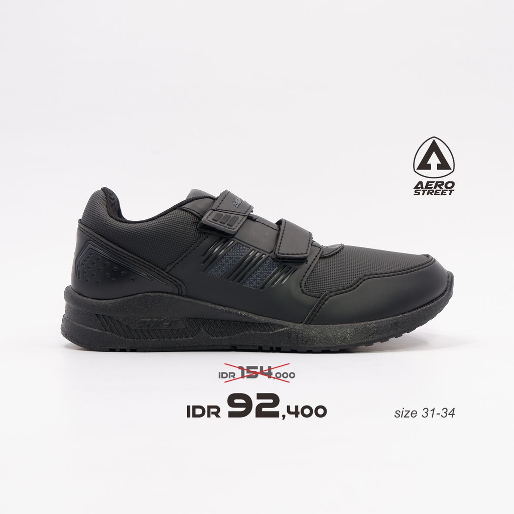 Aerostreet 31 34 Athena N Full  Black  Sepatu  Sneakers  