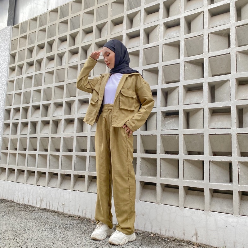 ONE SET BABY CORDUROY SHIRT CORDUROY PANTS CORDUROY DENGAN KULOT HIGHWAIST