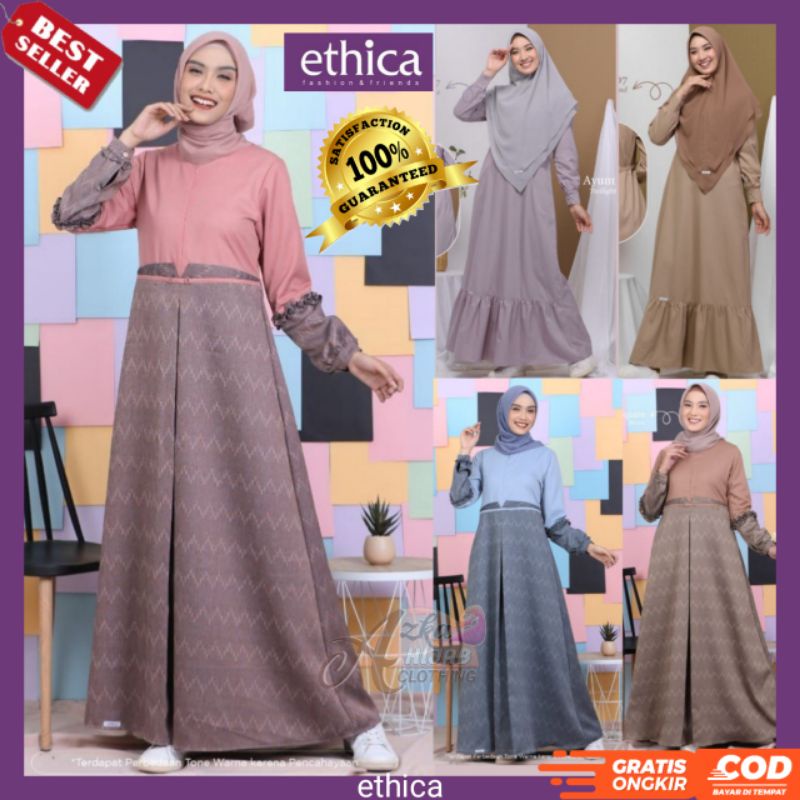 BAJU GAMIS TERBARU 2023 / GAMIS ETHICA AYUMI 263 240 / GAMIS SIMPLE ELEGAN / GAMIS MODERN / DRESS RE