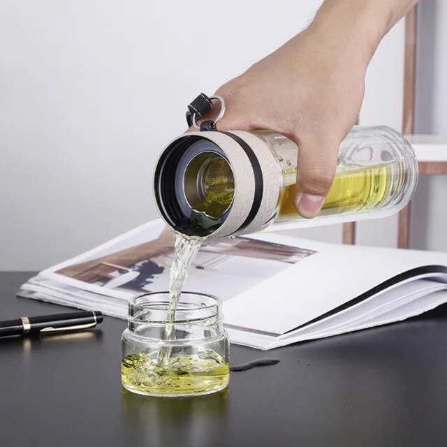 Botol Teh Infuser Saringan Gelas Serbaguna