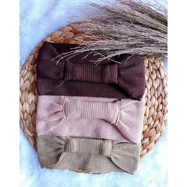 Inner Hijab Bando Pita Rajut Ciput Bandana Ciput Rajut Premium Anti Melar