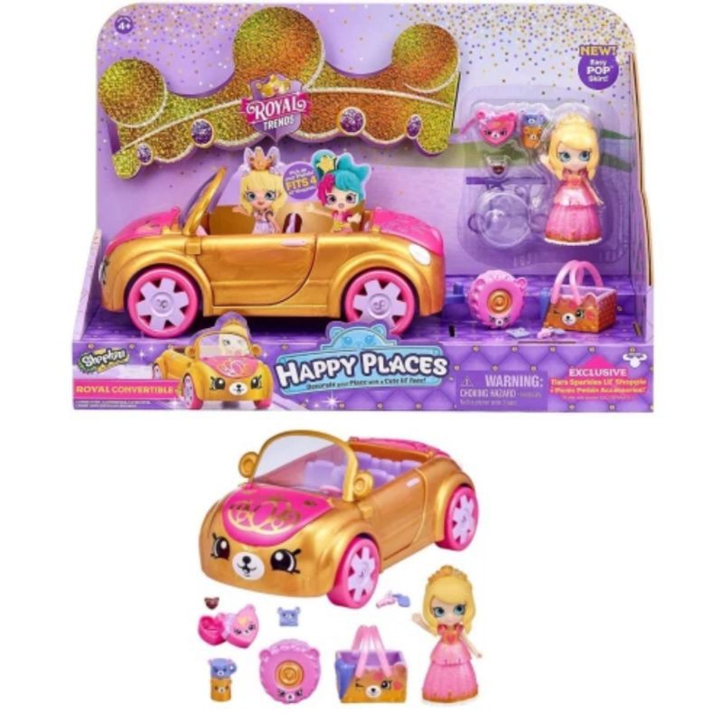 Mainan Shopkins mobil Happy Place Royal Convertible Boneka Shopkins Car Mobil Shopkins