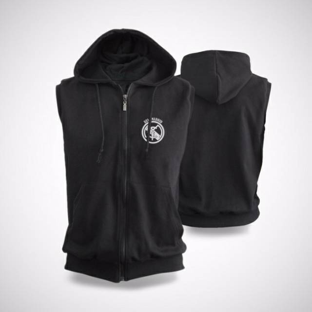 Vest Rompi Zipper Real madrid/Bigsize/Size S M L XL XXL XXXL XXXXL XXXXXL