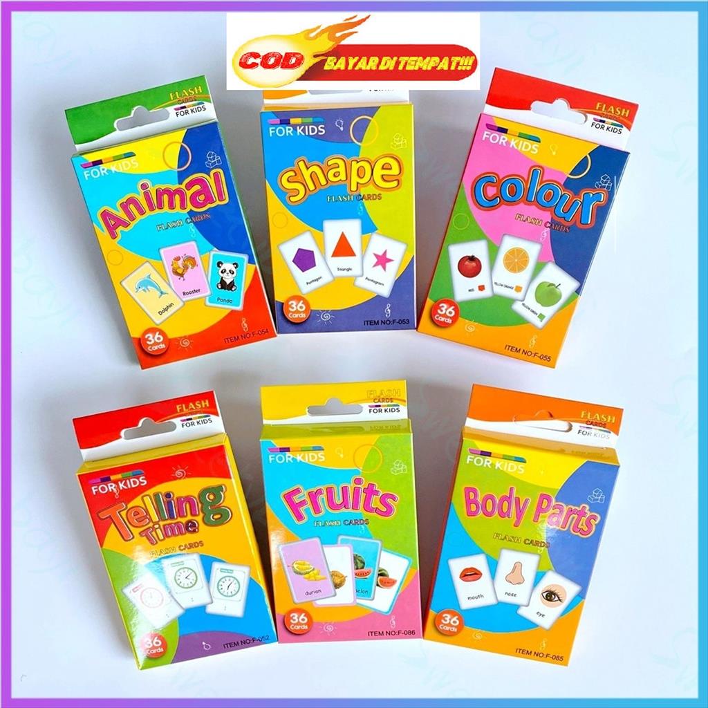 YA 913 - flash card edukasi  english anak Kartu pintar sarana bermain Balita anak toddler