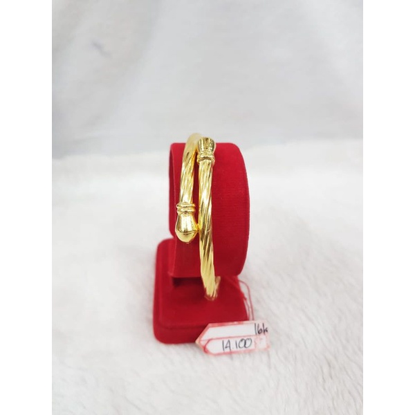 GL714i171i gelang gold bangle model tinju plintir emas kuning asli berat 14.100 d 5.7cm kadar 70% 16
