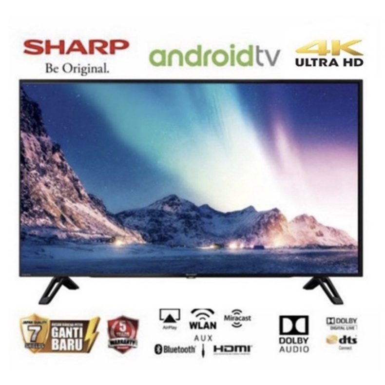 SHARP LED TV 65 Inch 4T-C65CK1X / 65CK1X Smart Android TV UHD 4K HDR