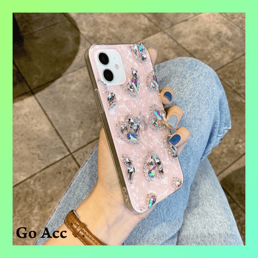 Silikon Glitter Hati Iphone 7 8 SE 7+ 8+ X Xr Xs Max 11 Pro Max 12,Oppo Reno 4 4F 5 FH10