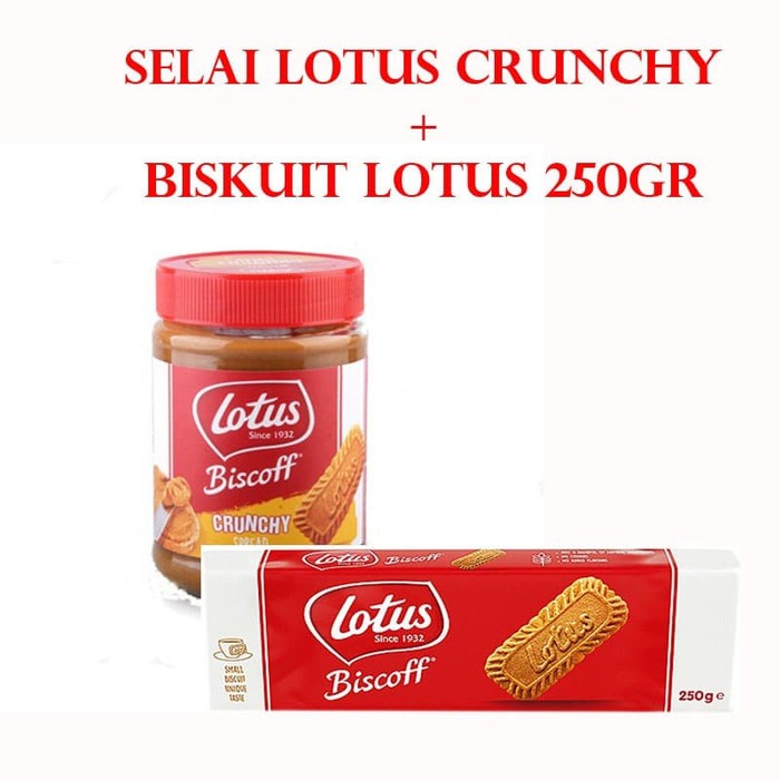 

PAKET LOTUS SELAI CRUNCHY [380 GR] + LOTUS BISKUIT BISCOFF [250 GR]