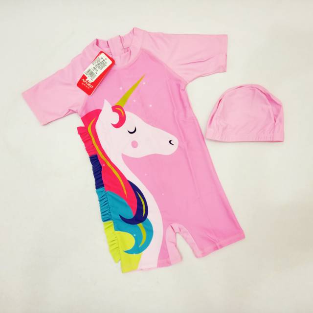 BAJU RENANG/DIVING/SWIMSUIT/SWIMWEAR UNICORN ANAK PEREMPUANL/ANAK CEWEK/IMPORT