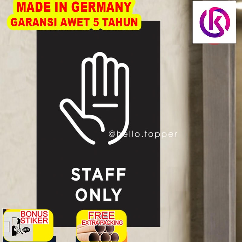 

Grosir Sign Staff Only Acrylic Modern 15x25 | Sign Board Acrylic