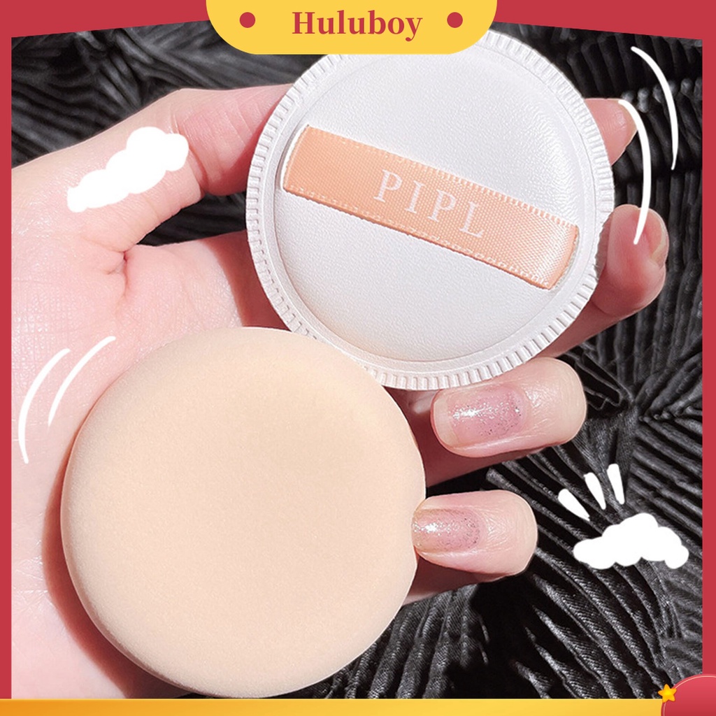 Huluboy Huluboy♡ 3 Pcs Spons Puff Makeup Portable Bahan Lembut Breathable Untuk Foundation Cair