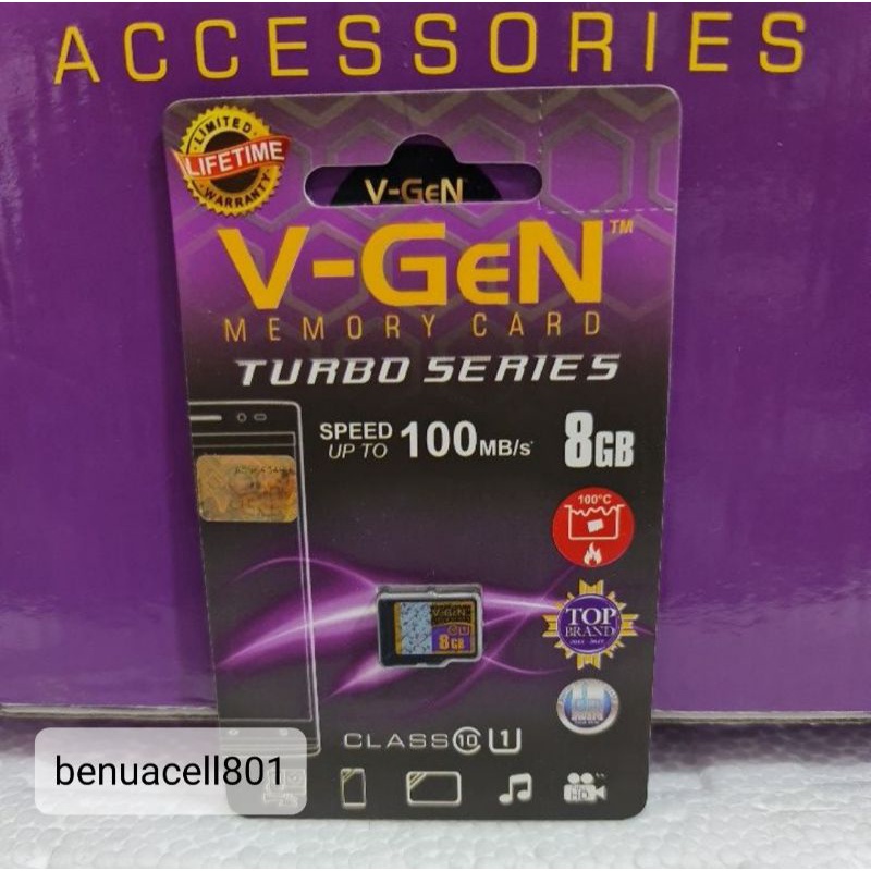 Memory V-Gen kartu V-Gen MMC V-Gen 8 GB original V-Gen Class 10