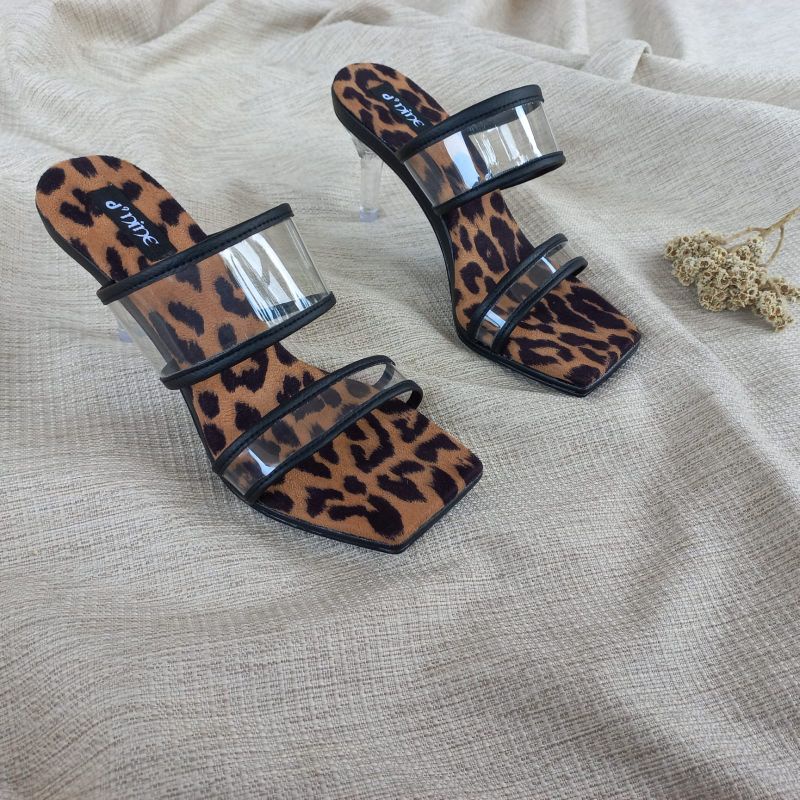 Realpict Sandal heels wanita hak kaca KS 12