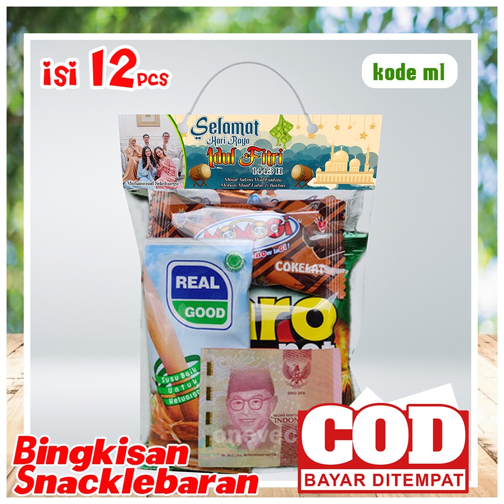 

ISI 12 PCS KEMASAN BINGKISAN TAS SNACK PLASTIK THR LEBARAN CUSTOM FOTO GRATIS DESAIN KEKINIAN