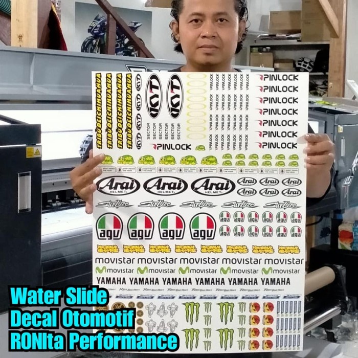 

(BISA COD) Jasa Cetak Water Slide Decal atau Sticker Air Ukuran A2 - CMYKWhCt