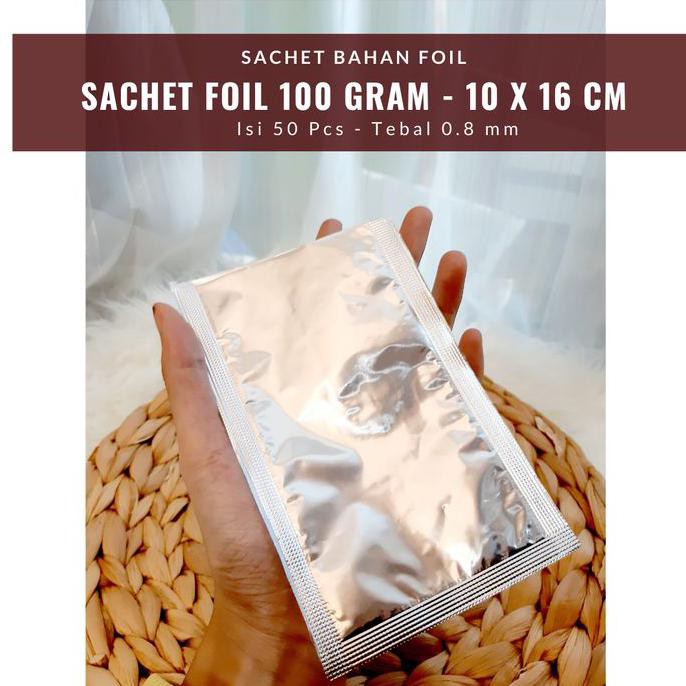 KEMASAN PLASTIK ALUMUNIUM KEMASAN MAKANAN ALUMINIUM FOIL 100 GRAM